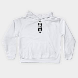 surfboard art, surfing surfer vibes, v1 Kids Hoodie